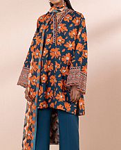 Sapphire Navy/Orange Lawn Suit- Pakistani Lawn Dress