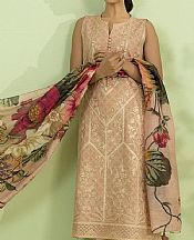 Tan Jacquard Suit- Pakistani Designer Lawn Dress