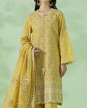 Yellow Jacquard Suit- Pakistani Designer Lawn Dress