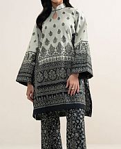 Sapphire Off-white/Black Lawn Suit (2 Pcs)- Pakistani Designer Lawn Suits
