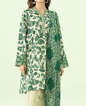 Sapphire Ivory/Green Khaddar Suit (2 Pcs)- Pakistani Winter Clothing