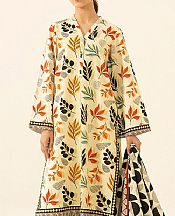 Sapphire Cream Khaddar Suit (2 Pcs)- Pakistani Winter Dress