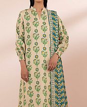 Sapphire Ivory/Green Lawn Suit (2 Pcs)- Pakistani Lawn Dress