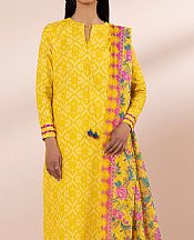 Sapphire Golden Yellow Lawn Suit (2 Pcs)- Pakistani Designer Lawn Suits