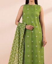 Sapphire Leaf Green Lawn Suit (2 Pcs)- Pakistani Designer Lawn Suits