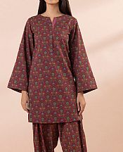 Sapphire Burgundy Lawn Suit (2 Pcs)- Pakistani Designer Lawn Suits