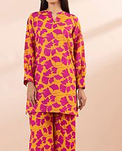 Sapphire Mustard/Magenta Lawn Suit (2 Pcs)- Pakistani Lawn Dress