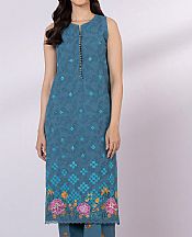 Sapphire Teal Cotton Suit (2 Pcs)- Pakistani Designer Lawn Suits