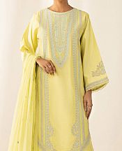 Sapphire Yellow Cotton Suit- Pakistani Designer Chiffon Suit