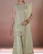 Pistachio Green Jacquard Suit- Pakistani Winter Dress