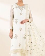 Sapphire Pearl White Chiffon Suit- Pakistani Designer Chiffon Suit