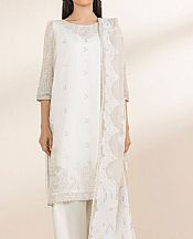 Sapphire Off-white Cotton Satin Suit- Pakistani Lawn Dress