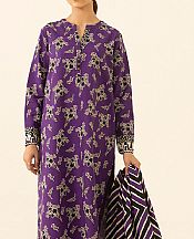 Sapphire Purple Khaddar Suit- Pakistani Winter Clothing