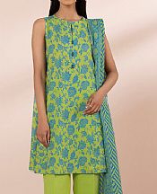 Sapphire Parrot Green Lawn Suit- Pakistani Lawn Dress