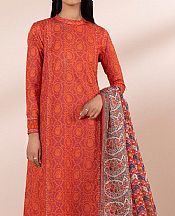 Sapphire Bright Orange Lawn Suit- Pakistani Designer Lawn Suits