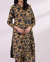 Sapphire Beige/Black Lawn Suit- Pakistani Designer Lawn Suits
