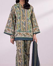 Sapphire Blue/Green Lawn Suit- Pakistani Designer Lawn Suits