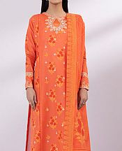 Sapphire Orange Jacquard Suit- Pakistani Designer Lawn Suits