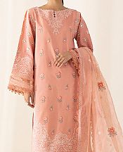 Sapphire Peach Cotton Suit- Pakistani Designer Chiffon Suit