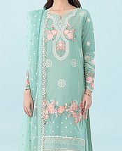 Sapphire Light Turquoise Cotton Suit- Pakistani Designer Chiffon Suit