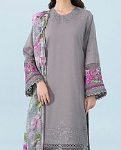 Sapphire Grey Cotton Suit- Pakistani Chiffon Dress