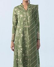 Sapphire Pastel Green Cotton Satin Suit- Pakistani Winter Clothing