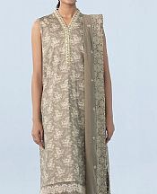Sapphire Grey Satin Suit- Pakistani Winter Dress