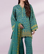 Sapphire Primal Green Lawn Suit- Pakistani Designer Lawn Suits