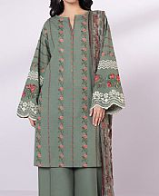 Sapphire Hunter Green Lawn Suit- Pakistani Lawn Dress