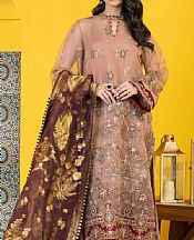 Peach Organza Suit- Pakistani Designer Chiffon Suit