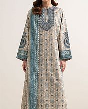 Sapphire Beige Lawn Suit- Pakistani Designer Lawn Suits