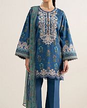 Sapphire Blue Lawn Suit- Pakistani Designer Lawn Suits
