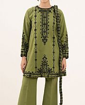 Sapphire Olive Green Lawn Suit- Pakistani Lawn Dress