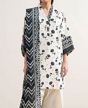 Sapphire White/Black Lawn Suit (2 Pcs)- Pakistani Designer Lawn Suits
