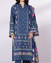 Sapphire Navy Blue Lawn Suit (2 Pcs)- Pakistani Lawn Dress