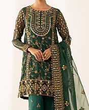 Sapphire Hunter Green Net Suit- Pakistani Chiffon Dress