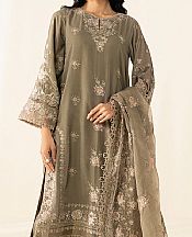 Sapphire Beige Velvet Suit- Pakistani Designer Chiffon Suit