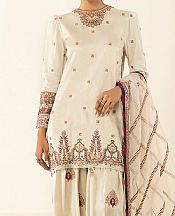 Sapphire Off-white Silk Suit- Pakistani Chiffon Dress