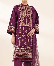 Sapphire Magenta Cross Hatch Suit- Pakistani Lawn Dress