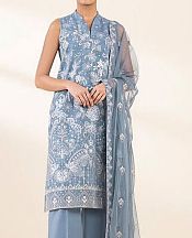 Sapphire Cadet Blue Cotton Suit- Pakistani Lawn Dress