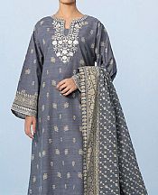 Sapphire Grey Khaddar Suit- Pakistani Winter Clothing
