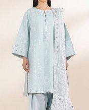 Sapphire Light Turquoise Chambray Suit- Pakistani Lawn Dress