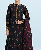 Sapphire Black/Maroon Jacquard Suit- Pakistani Winter Dress