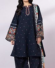 Sapphire Navy Blue Dobby Suit- Pakistani Designer Lawn Suits