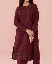 Sapphire Maroon Dobby Suit- Pakistani Designer Lawn Suits