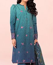 Sapphire Turquoise Cambric Suit- Pakistani Designer Lawn Suits