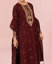 Sapphire Maroon Jacquard Suit- Pakistani Designer Lawn Suits