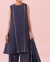 Sapphire Navy Blue Dobby Suit- Pakistani Lawn Dress