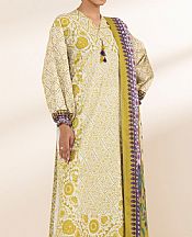 Mustard/Off White Lawn Suit (2 pcs)