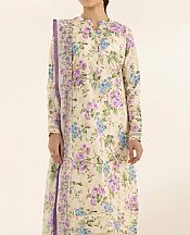 Sapphire Ivory Lawn Suit (2 pcs)- Pakistani Designer Lawn Suits
